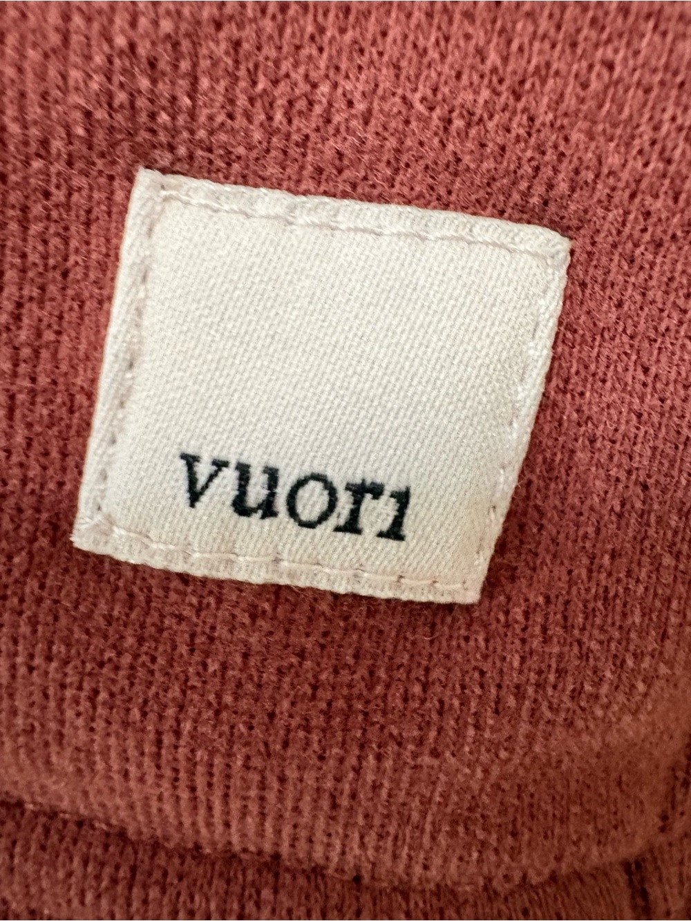 Vuori Boxy Cropped Crewneck Sweatshirt in Rust Brown - Picture 5 of 10